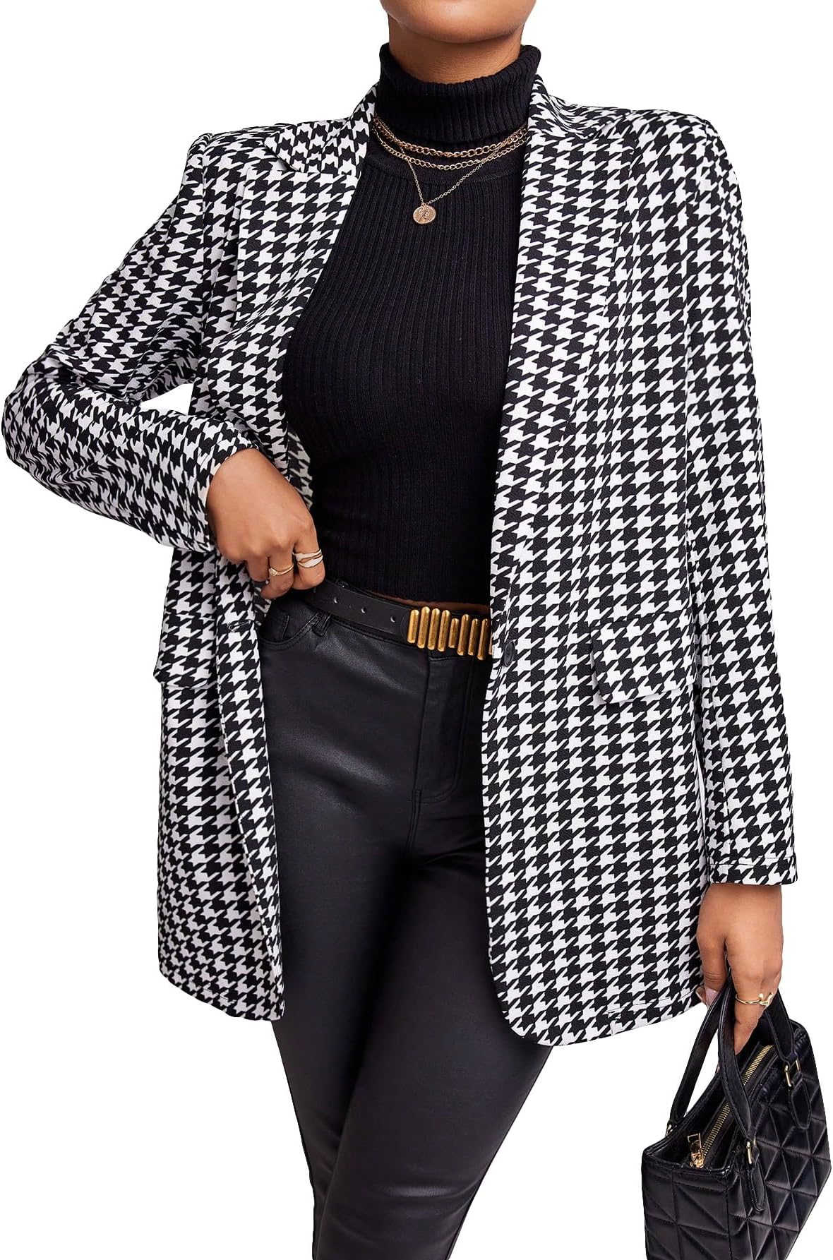 blazer white and black