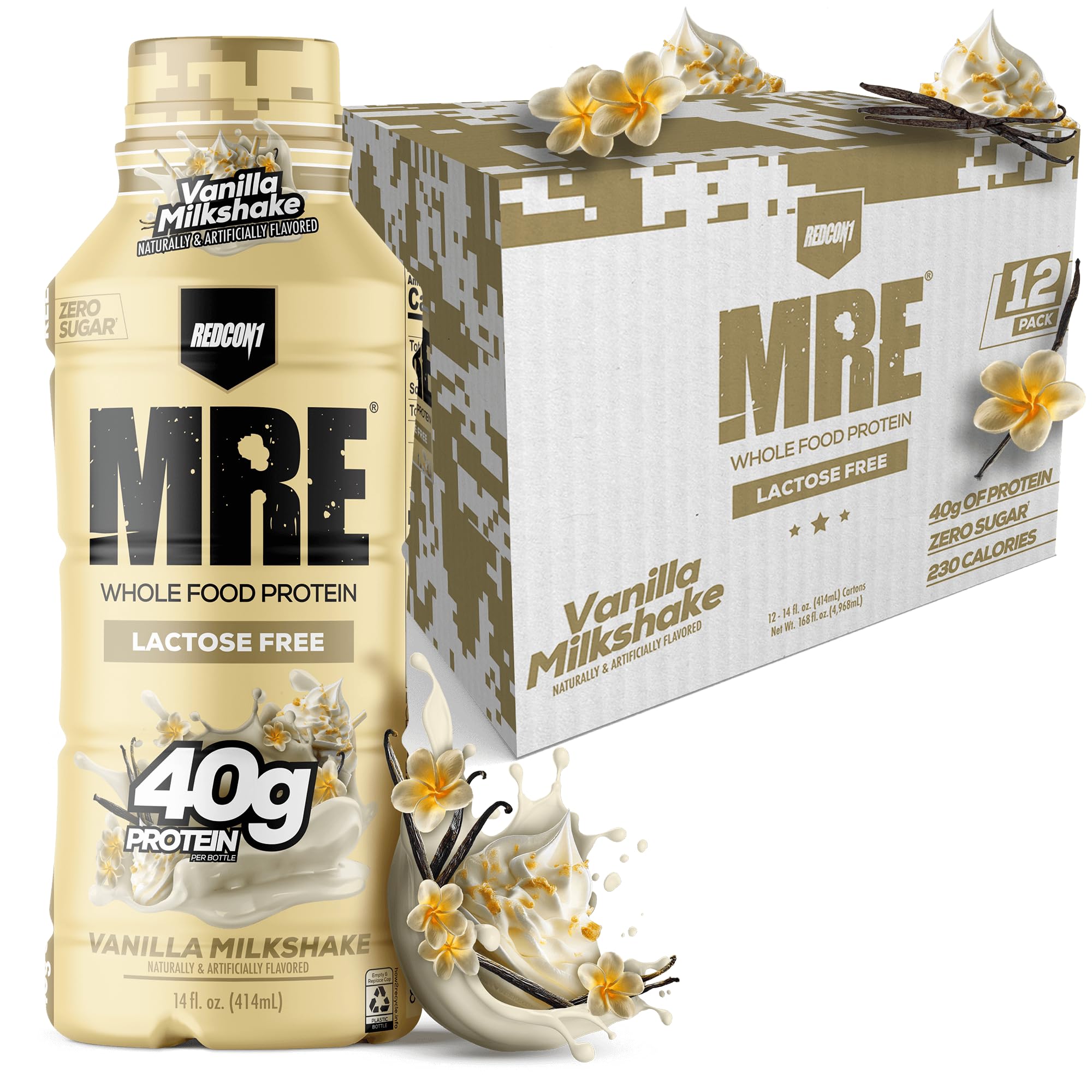 REDCON1 MRE RTD Protein Shake | Strawberry Shortcake | Lactose Free, 40g Protein - 12 Pack, 14 oz — Amazon image 11