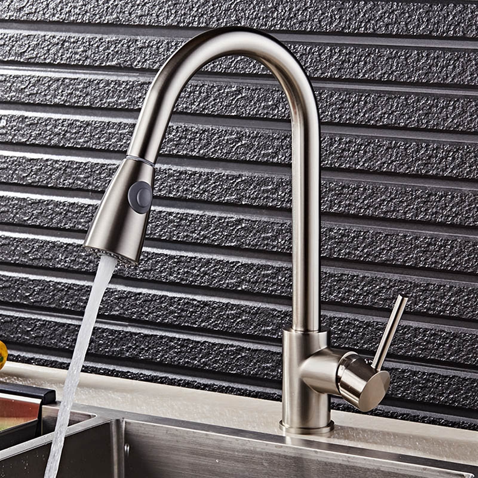 Rubinetto da Cucina, Rubinetto da Cucina Nichel/Oro/Cromo/Nero Rubinetto Sinkxer Rotazione a 360 Gradi Rubinetti Kitchenxer Pull out Style/Nichel Comfortable Anniversary