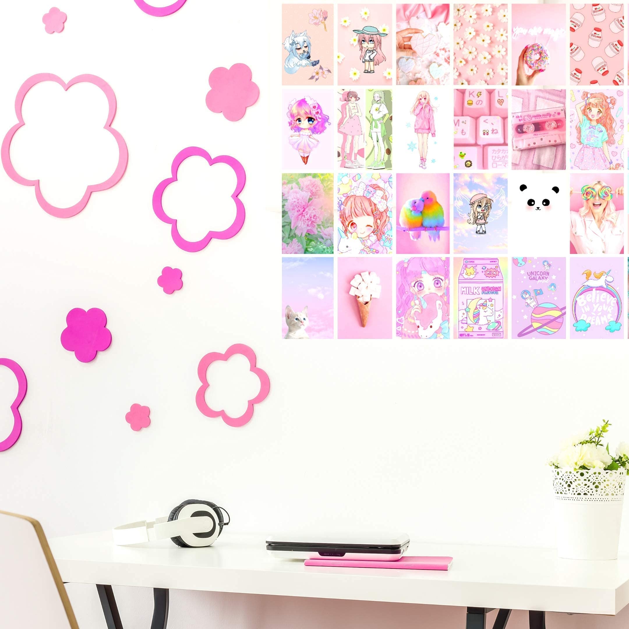 Buy JACK MEETS KATE 50pcs Kawaii Room Decor Pink Aesthetic Room Decor
