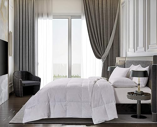 Miniatura 2 de Blue Ridge Home Fashion Naples - Edredón de plumón de ganso blanco húngaro de 700 hilos, tamaño individual