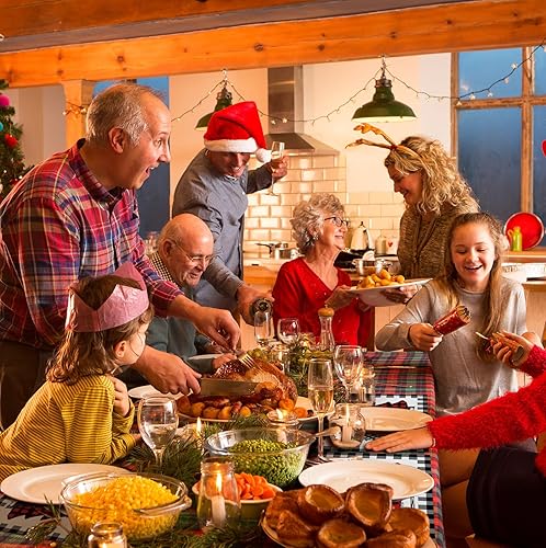 Miniatura 7 de Umigy 60 manteles individuales de papel para cena de Navidad de 10.24 x 14.57 pulgadas, manteles individuales desechables de árbol, manteles