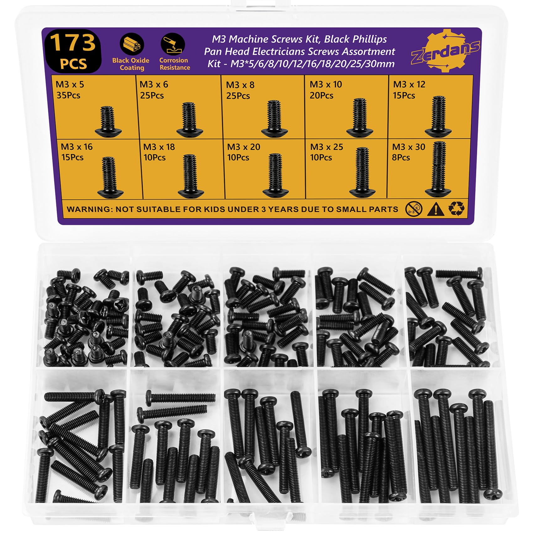 70pcs #6-32 Stainless Steel Machine Screws -15