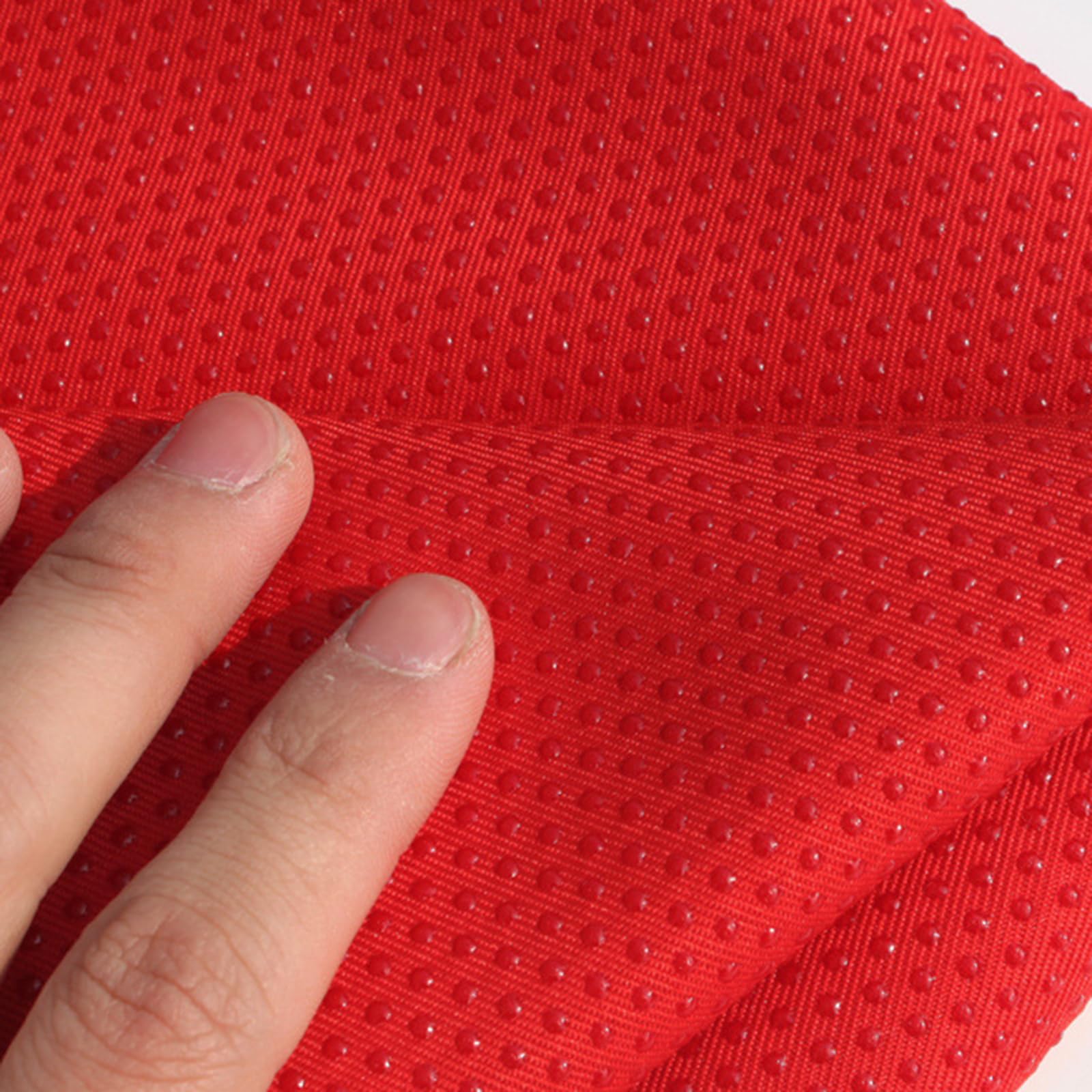 JIXINHEKEJI Anti Slip Dotted Fabric, Non-Slip Backing Cloth 59" Wide - Gripping Material For Carpet, Rug, Seat Cushion, Sofa, Slipper Sole, Tufting Gun, DIY Sewing(Color:Red)