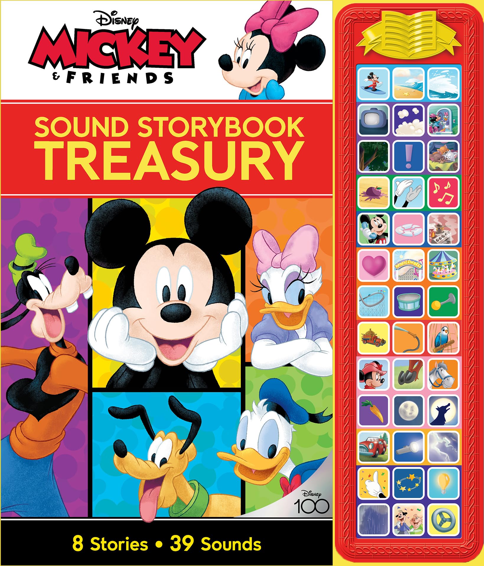 Disney Mickey Mouse & Friends - Minnie, Donald, Goofy, and More! Sound Storybook Treasury - 39-Button Sound Book - PI Kids