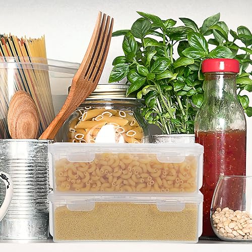 Miniatura 8 de Caja de almacenamiento de pan sellada transparente para aperitivos, productos secos y organización de alimentos, 2 uds