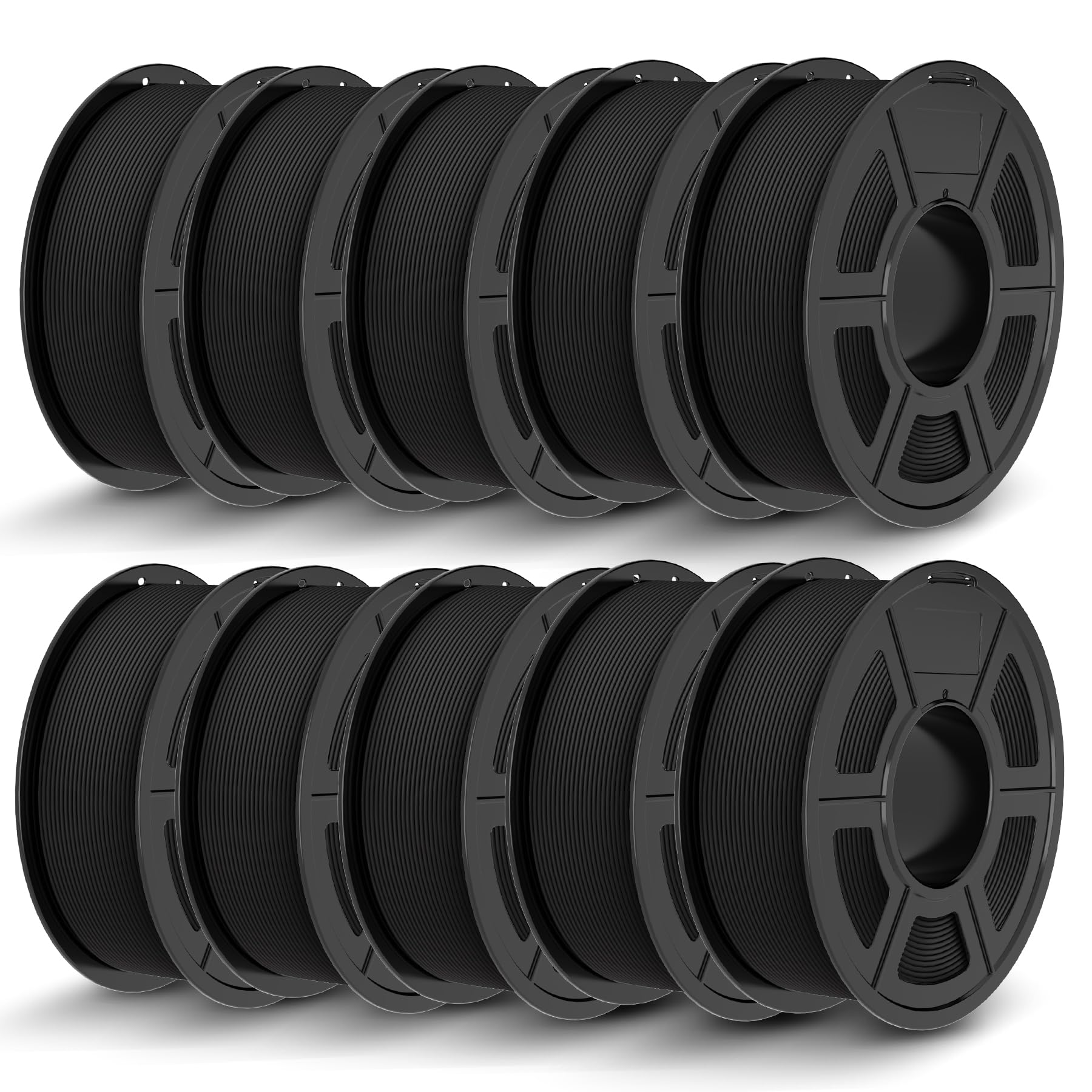 TECBEARS Rapid PETG Filament 1.75, 10kg Bundle, Black