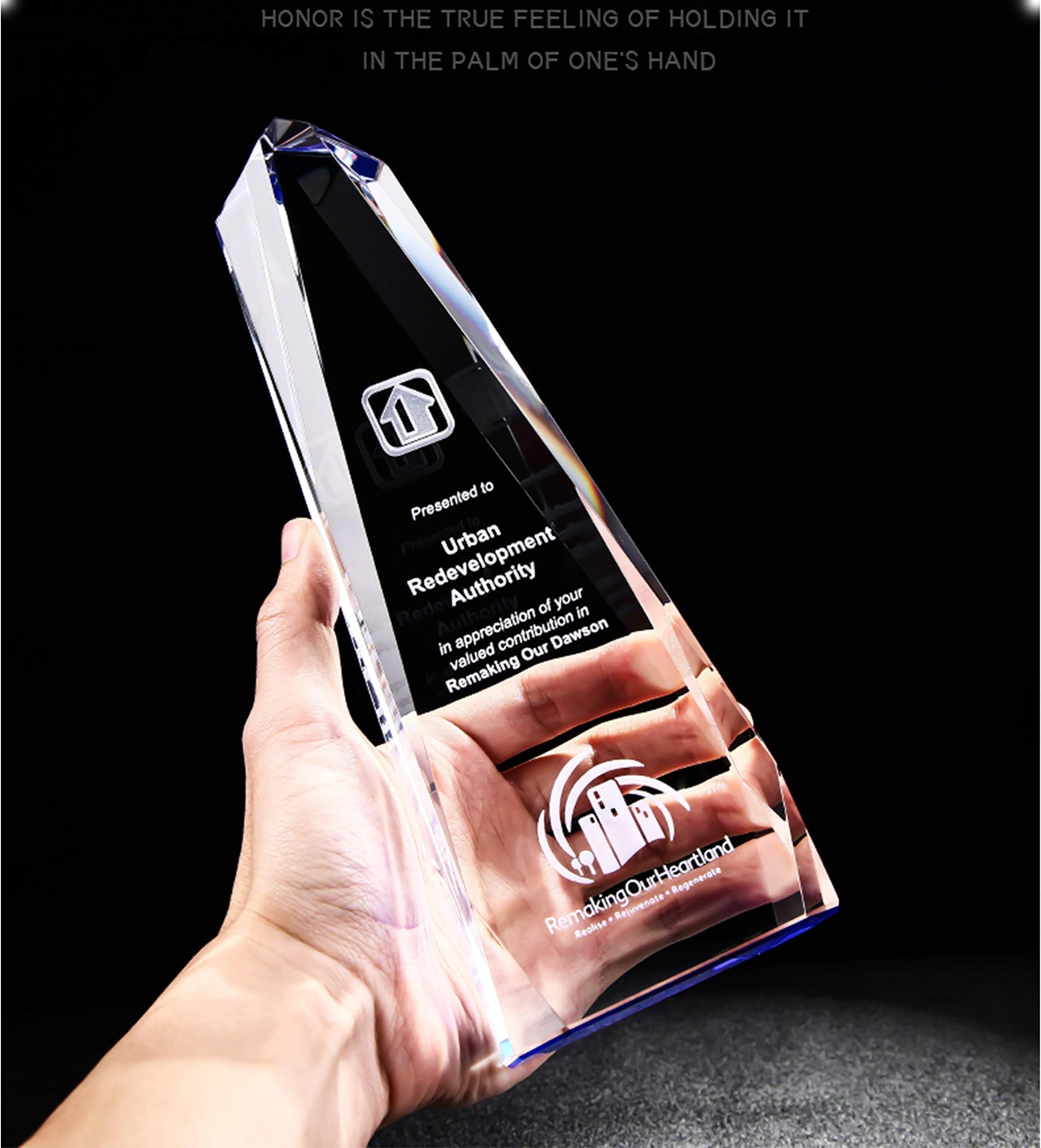 MZGH ISLAND Crystal Trophy Awards Medals, Colorful Iceberg DIY Production Sports & Outdoors Customization