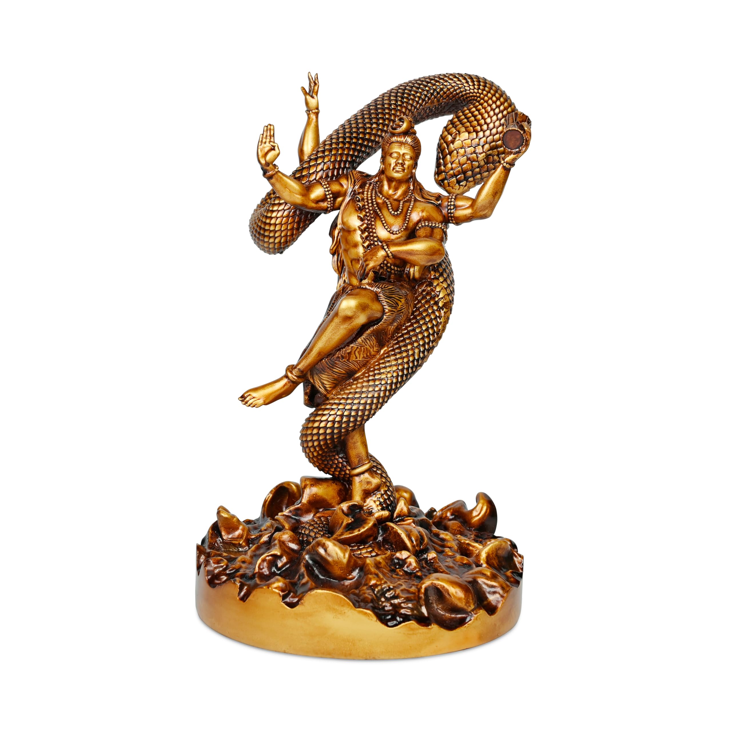 Shiva Statue for Car Dashboard Mystical Mahadev Idol with Snake Decorative Shiv Ji Murti for Room Temple Puja Healing Spiritual Figurine Unique Gift for Mother Height 4 Inch