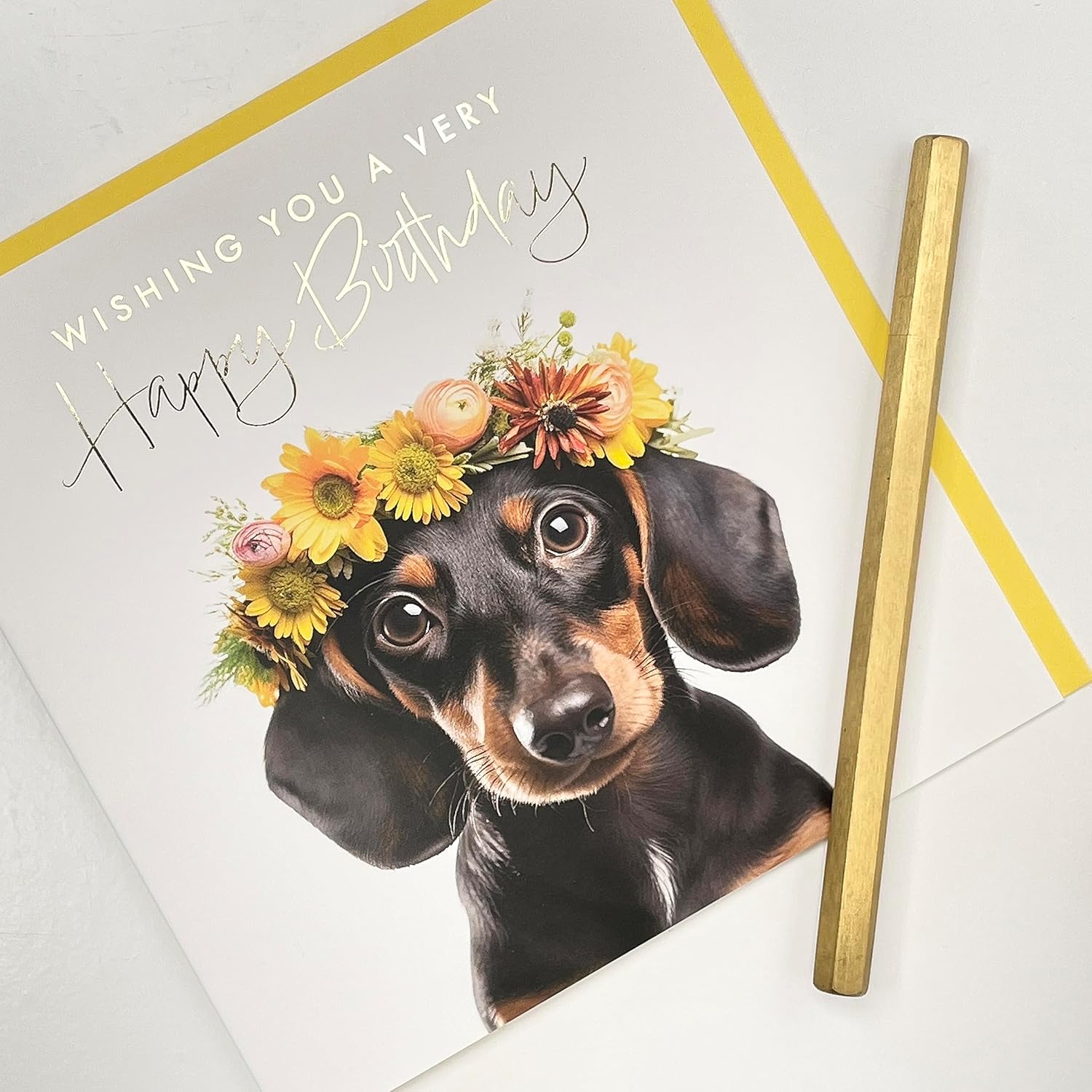 Old English Co. Daschund Dog Very Happy Birthday Card for Her – Bonita ...