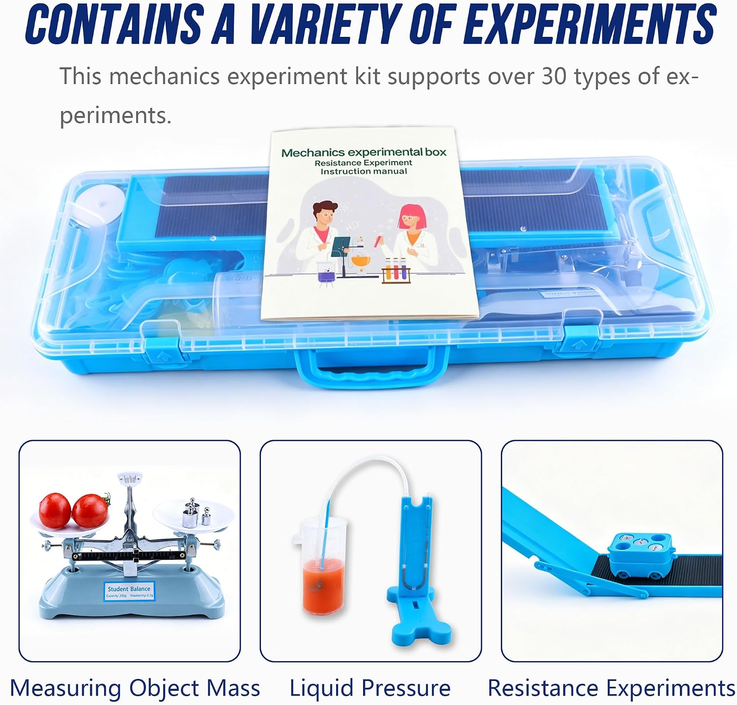Physics Mechanics Lab Kit, Physics Experiment Set with Balance Scale Pulley