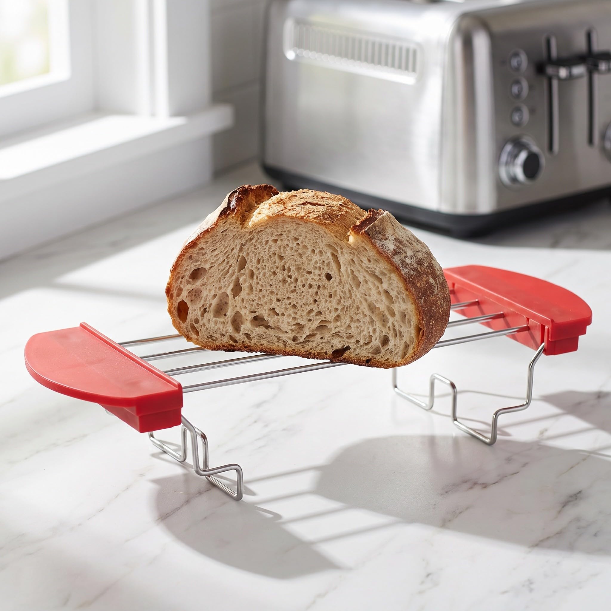 Zerodeko 2 rejillas para calentar pan tostador, rejilla de hierro para