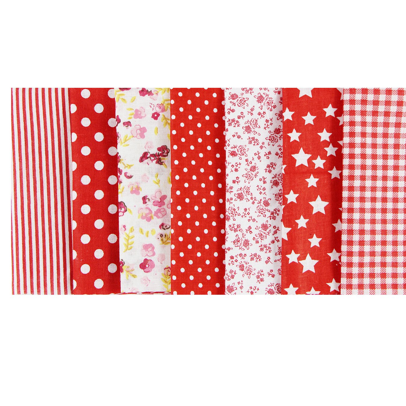 Set 7 Quadrati Di Stoffa Cotone 50x50 Cm - Per Patchwork, Cucito E Hobby, Design Verde E Pattern Diversi - Foto 7