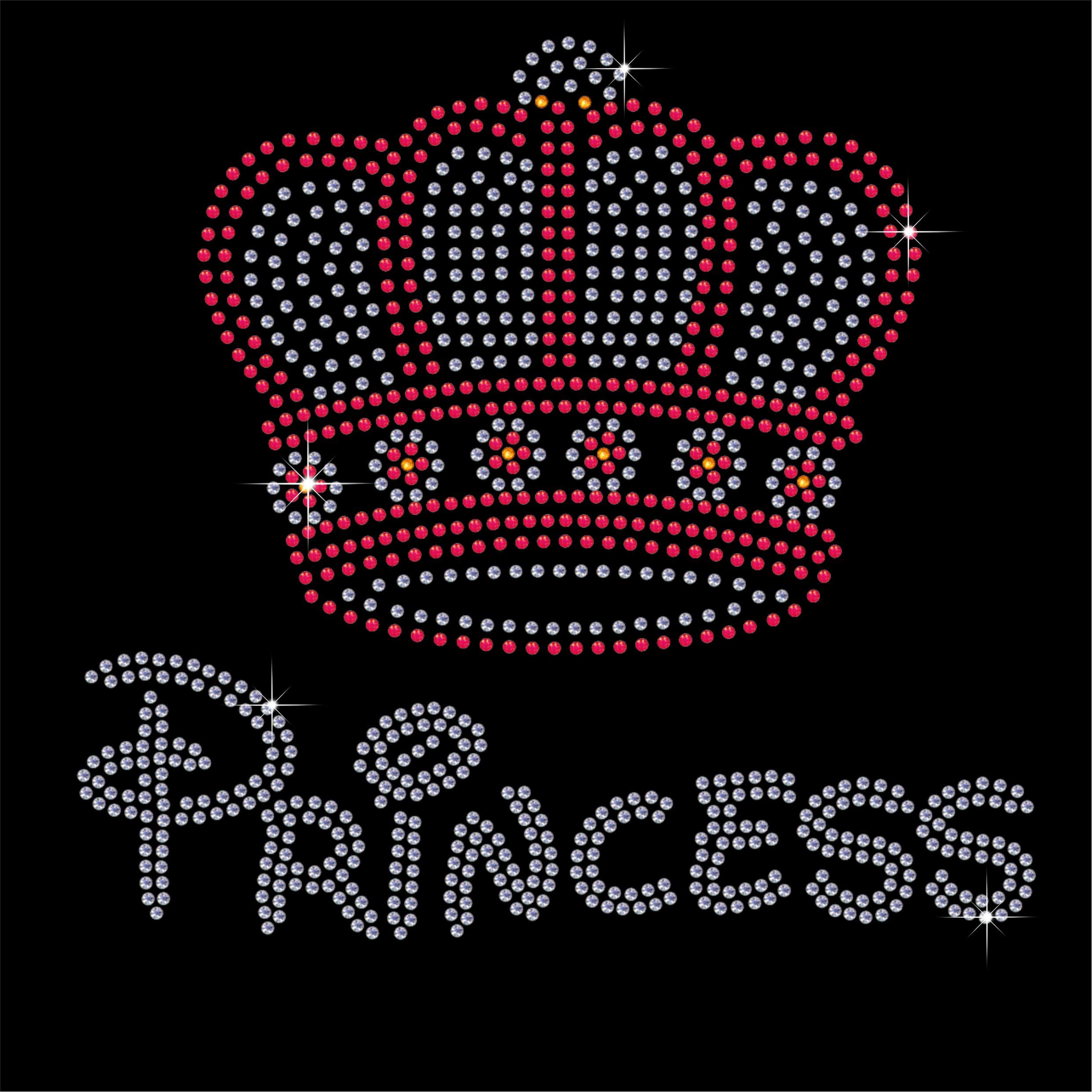 Tshirt Showroom As In The Image Princess And Royal Crown Hotfix Rhinestone Diamante Iron On Transfer Motif Applique