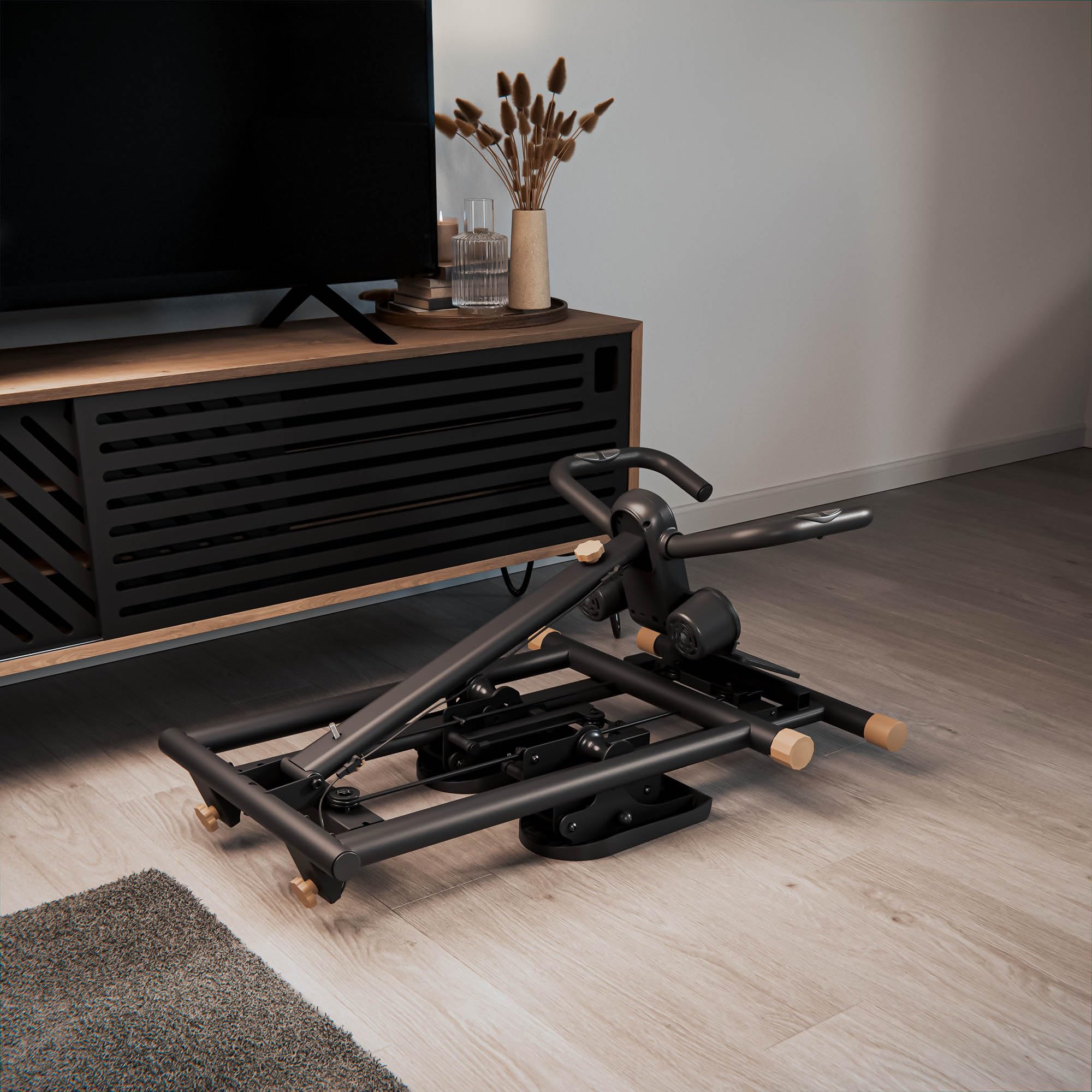 HOP Sport® Stair Stepper HS-100B Cardio Vertical Climber Maschine, Stepper für Ganzkörper-Workout, verstellbare Lenker, Stair Stepper, Treppensteiger, Klattermaschine bis 120 kg