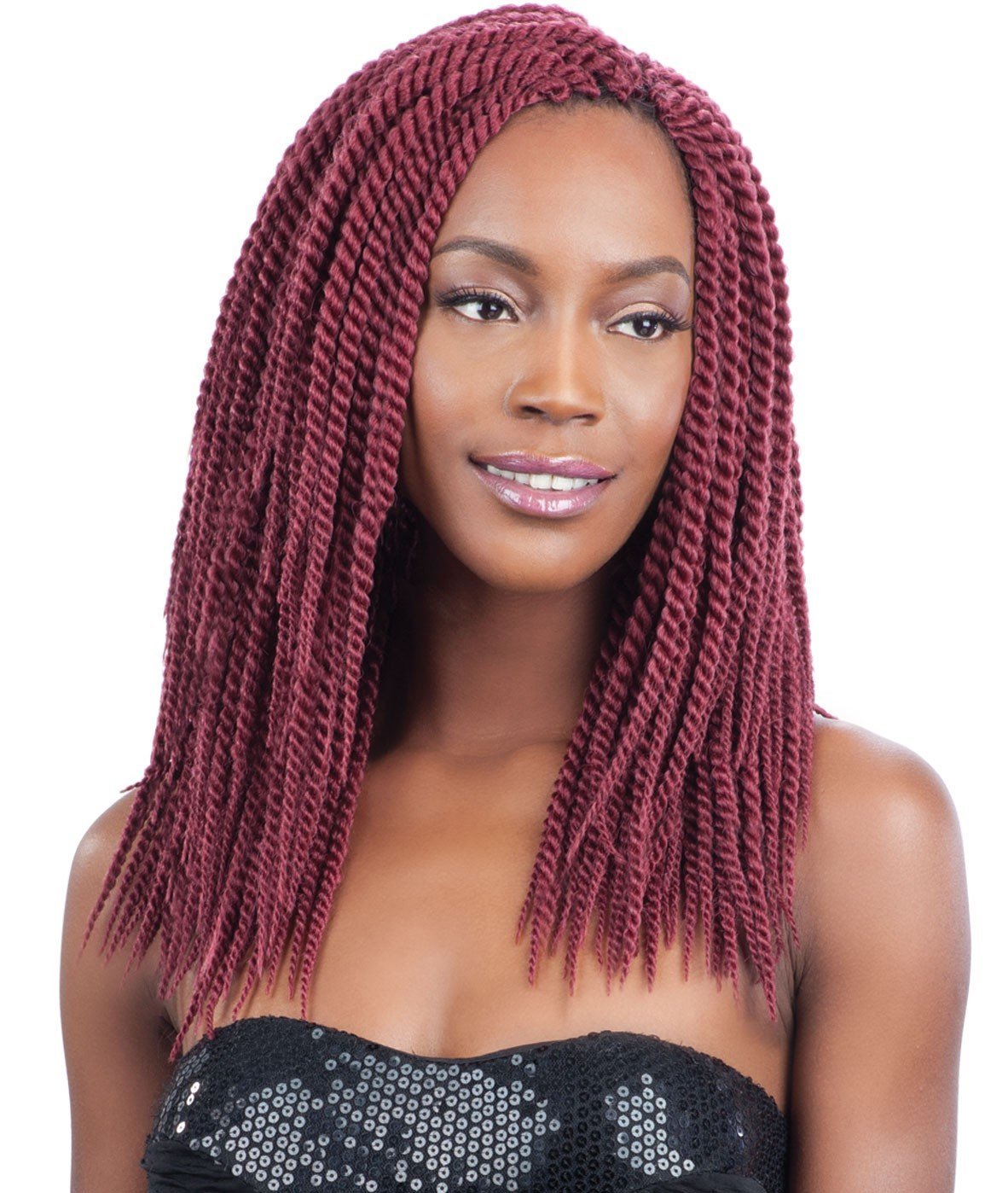 SENEGAL TWIST LARGE 12" (4 Pack, 4 Medium Brown) - Freetress Synthetic Crochet Braid Hair Pre-Looped