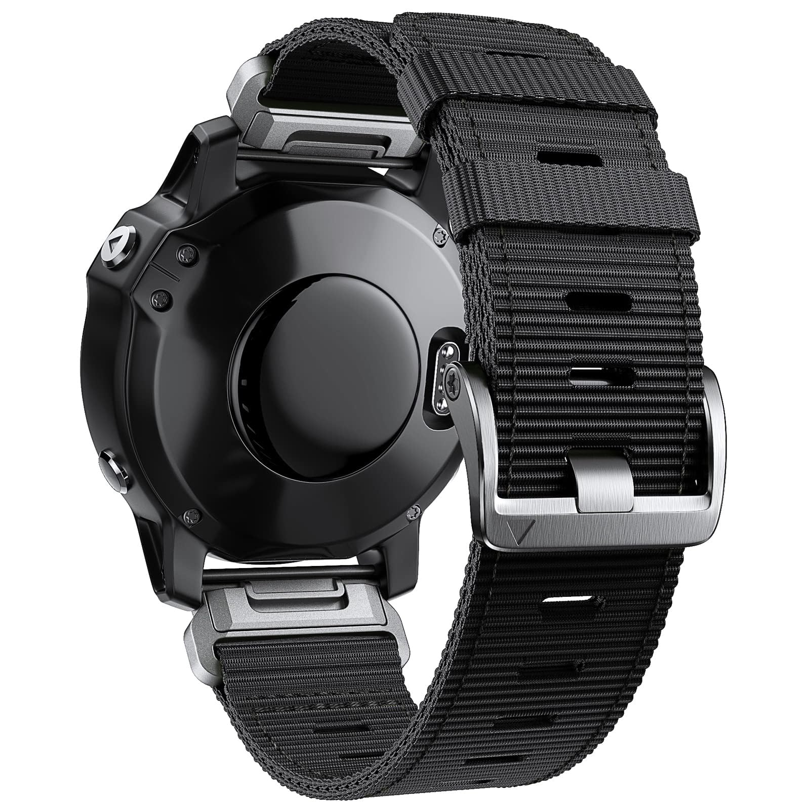 22mm/ 26mm Watch Band for Garmin, Super Rugged Quick Fit Nylon Sports Strap for fēnix/epix/Tactix/Forerunner/Approach/MARQ/quatix/ D2 Series Replacement Band