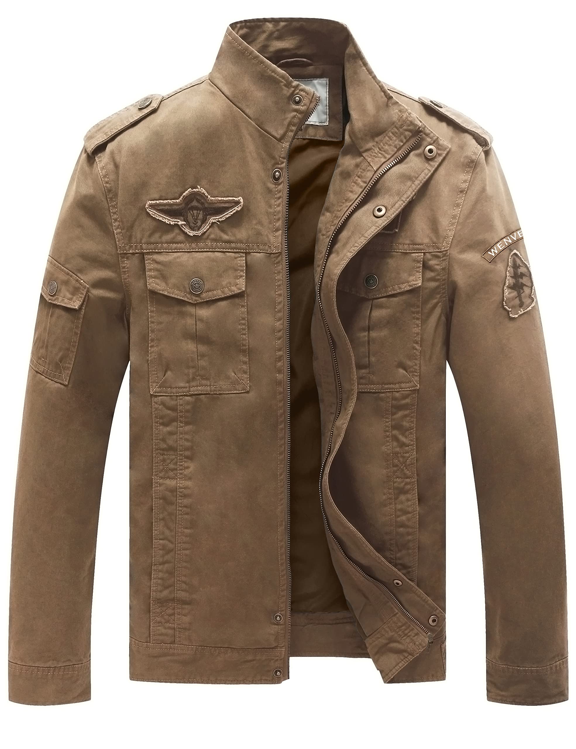 WenVen Cazadora Hombre Entretiempo Chaqueta Primavera Chaqueta Militar Hombre