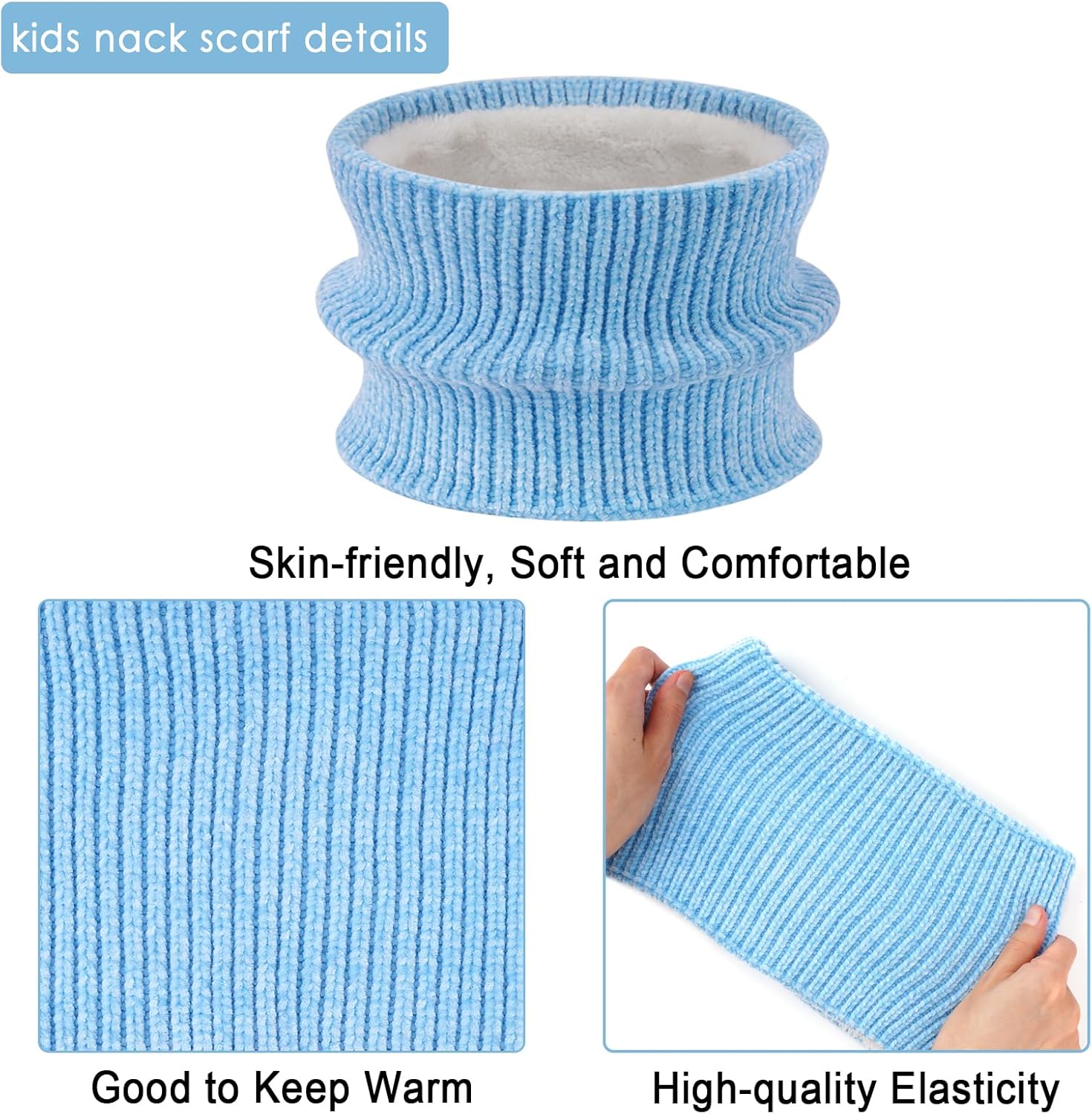Toddler Boys Girls Winter Warm Knit Beanie Hat Touchscreen Gloves Neck Scarf with Fleece Cap for 3 4 5 6 7 Year Kid Gifts - Image 5