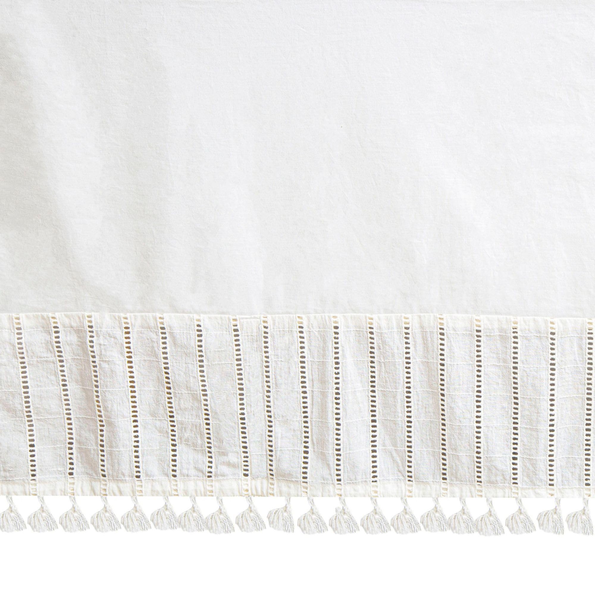 Crane Baby Wrap Around Bed Skirt for Crib, Cotton Crib Skirt for Boy's and Girl's Nursery, White, 28”w x 52”h x 16”d