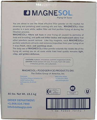 Miniatura 2 de 40 lb. Bulk Box Magnesol XL Fry Oil Saver Filter Powder by Dallas Group 727152