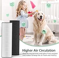 Vista 6 de 2-in-1 HEPA Replacement Filter Compatible with Pure Enrichment PureZone Elite 4-in-1 Air Purifier (PEAIRTWR), Carbon Activated Pre-filter + HEPA Air