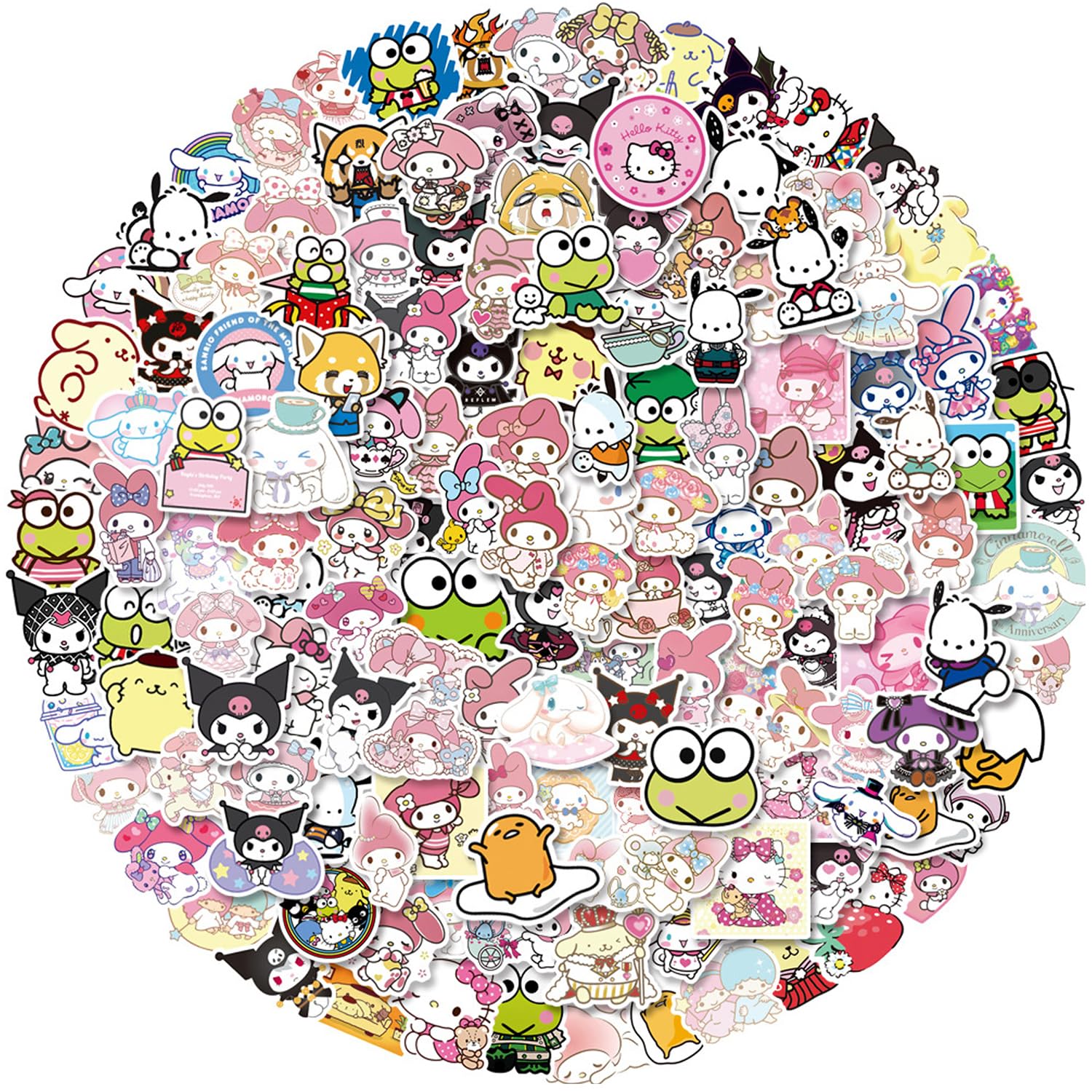 Kawaii Stickers Kawaii Theme Include Vinyl Waterproof Cute Graffiti Stickers for Laptop Water Bottle Cup Bike Luggage Computer Phone 150 Piece Stickers