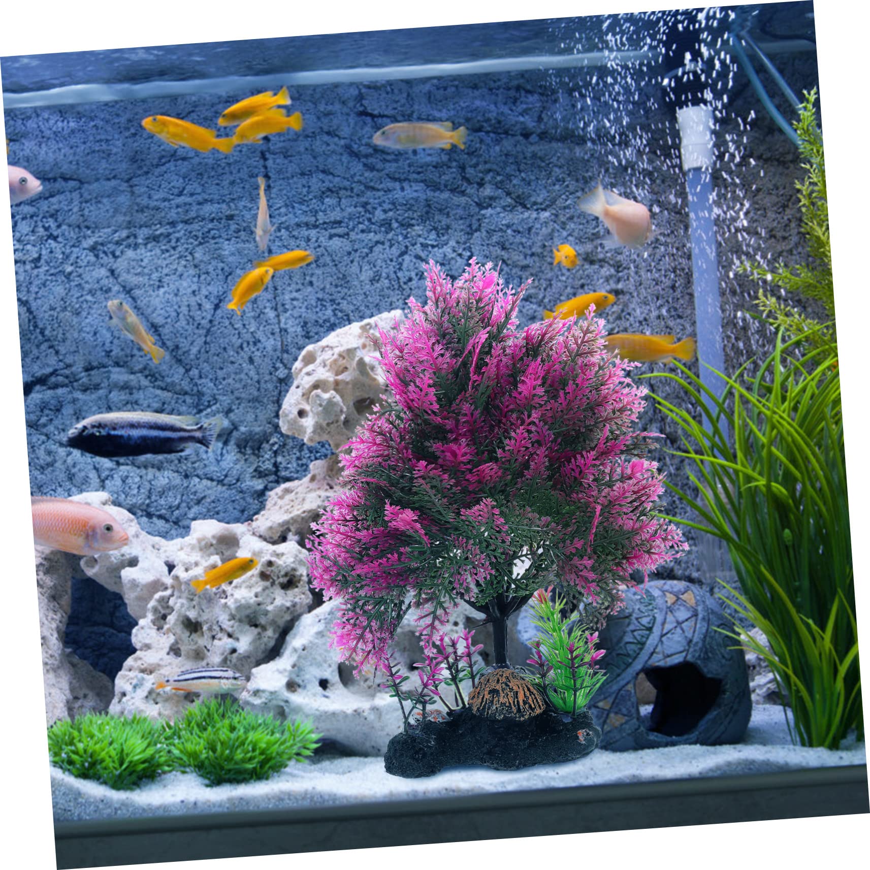 ABOOFAN 3stücke Künstliche Wasserpflanzen Für Aquarien Dekoration Leicht Und Für Fischbecken Und Aquarienlandschaften Verleiht Eine Lebendige Natürliche