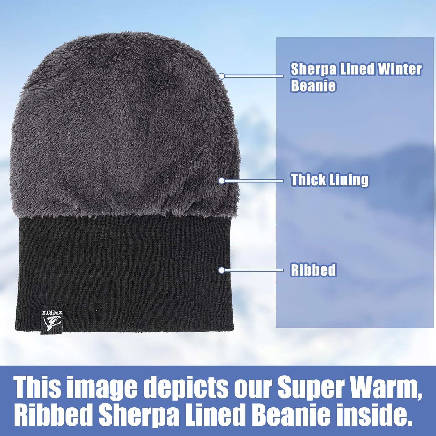 Handepo 80 Pcs Winter Beanie Hats Bulk Homeless Supplies Knitted Hat with Fleece Lining Warm for Men Women Cold Weather - Image 4