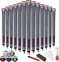 Vista 13 de 13 Pack Golf Grips, Durable Rubber Grip for Clubs, Anti-Slip “+” Texture & Zipper Back Design, Grips Only or Grips & Regripping Kit