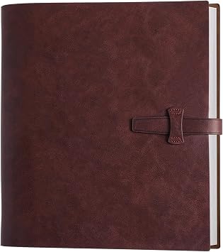 Leather Photo Album for 4x6 Pictures Photo Book With 30 Writing Paper for Family Wedding Anniversary Baby Vacation Picture Album Brown