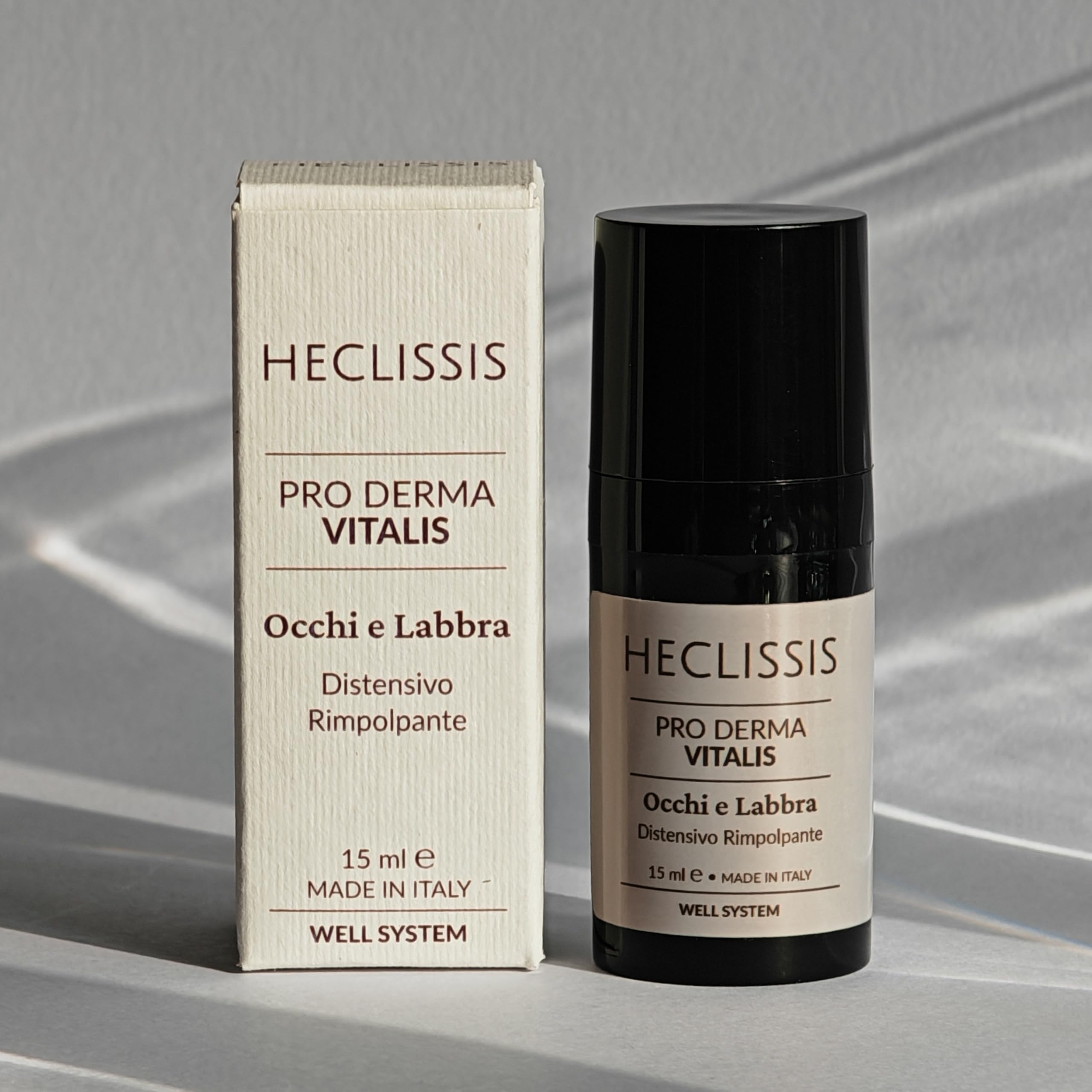 Pro Derma Vitalis Well System: Trattamento Occhi e Labbra Well‑Aging, Antipollution con Peptidi, Acido Ialuronico ed Estratti Botanici - Made in Italy