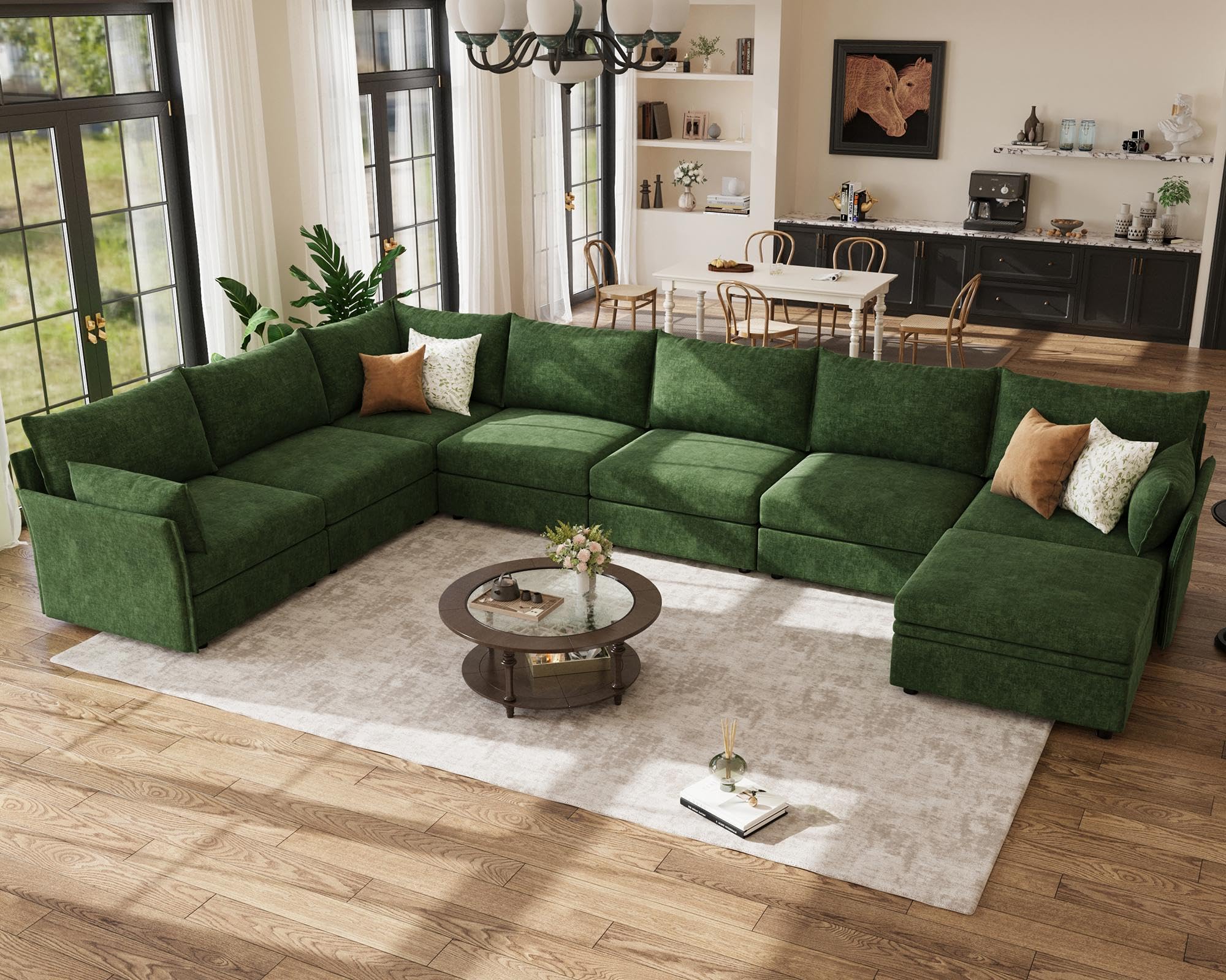 ABCASA Green Sectional