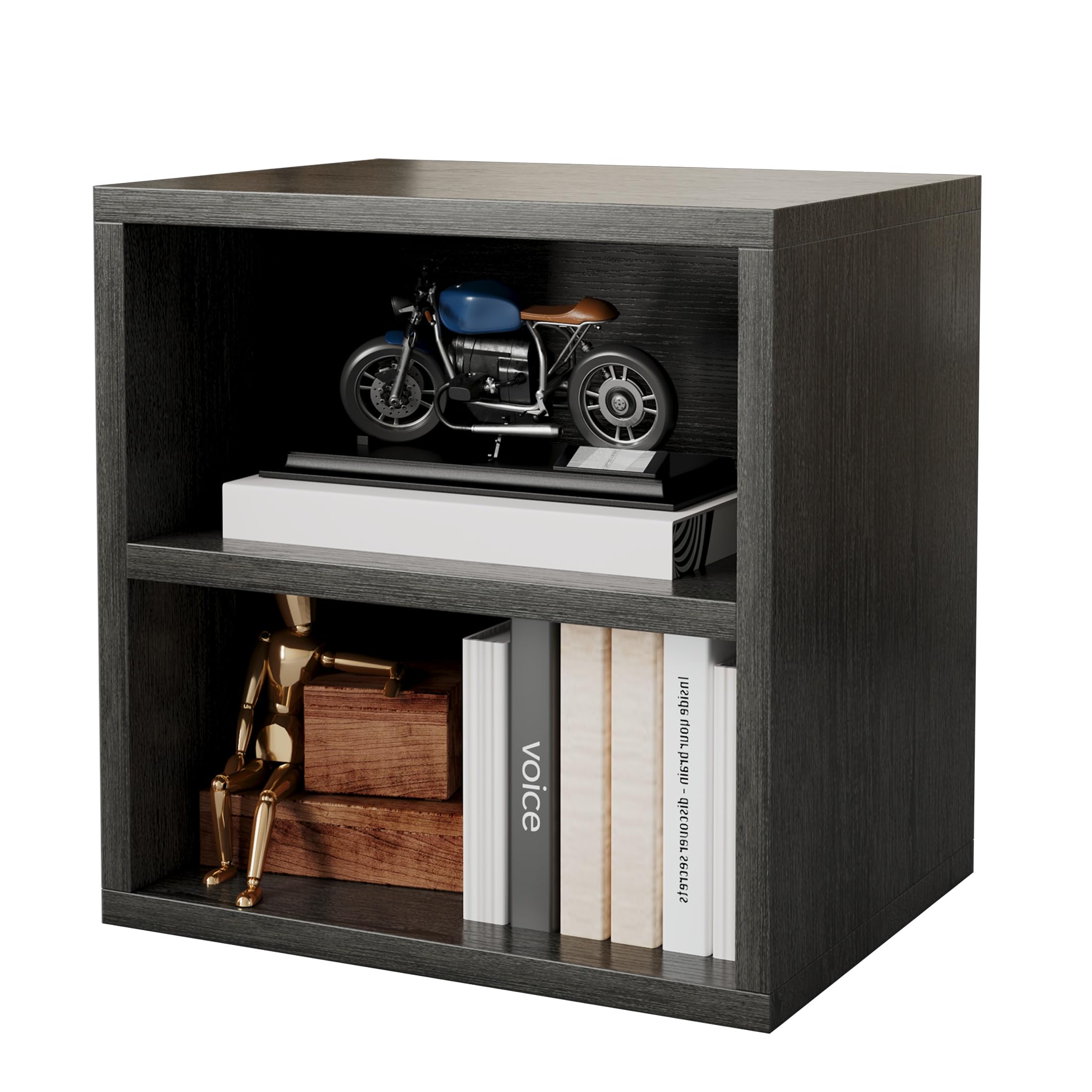 Photo 1 of FUSUNBAO Magic DIY Cube Storage Organizer Stackable Cubes for Home Books Clothes Toy-Modular Cubby Storage System-Office Cubical-Bookcase Closet (French Oak,1 Layer Cube)
