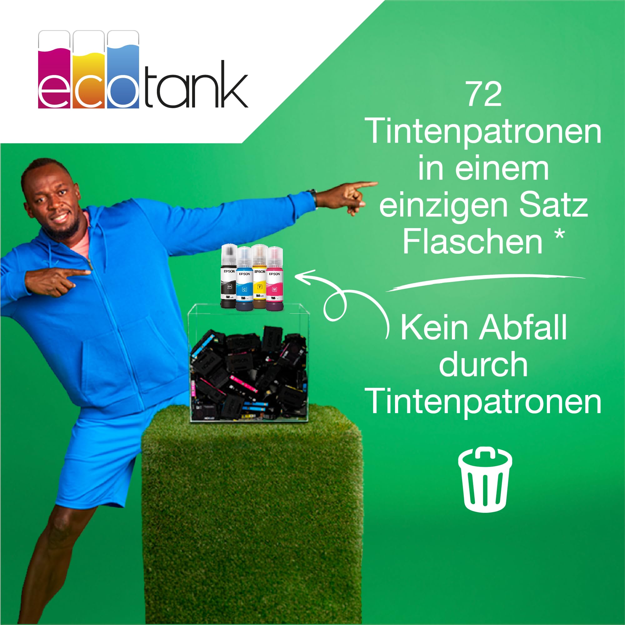 Epson EcoTank ET-2876 A4-Multifunktions-Wi-Fi-Tintentankdrucker, mit einem im Lieferumfang enthaltenen Vorrat an Tinten bis zu 3 Jahren