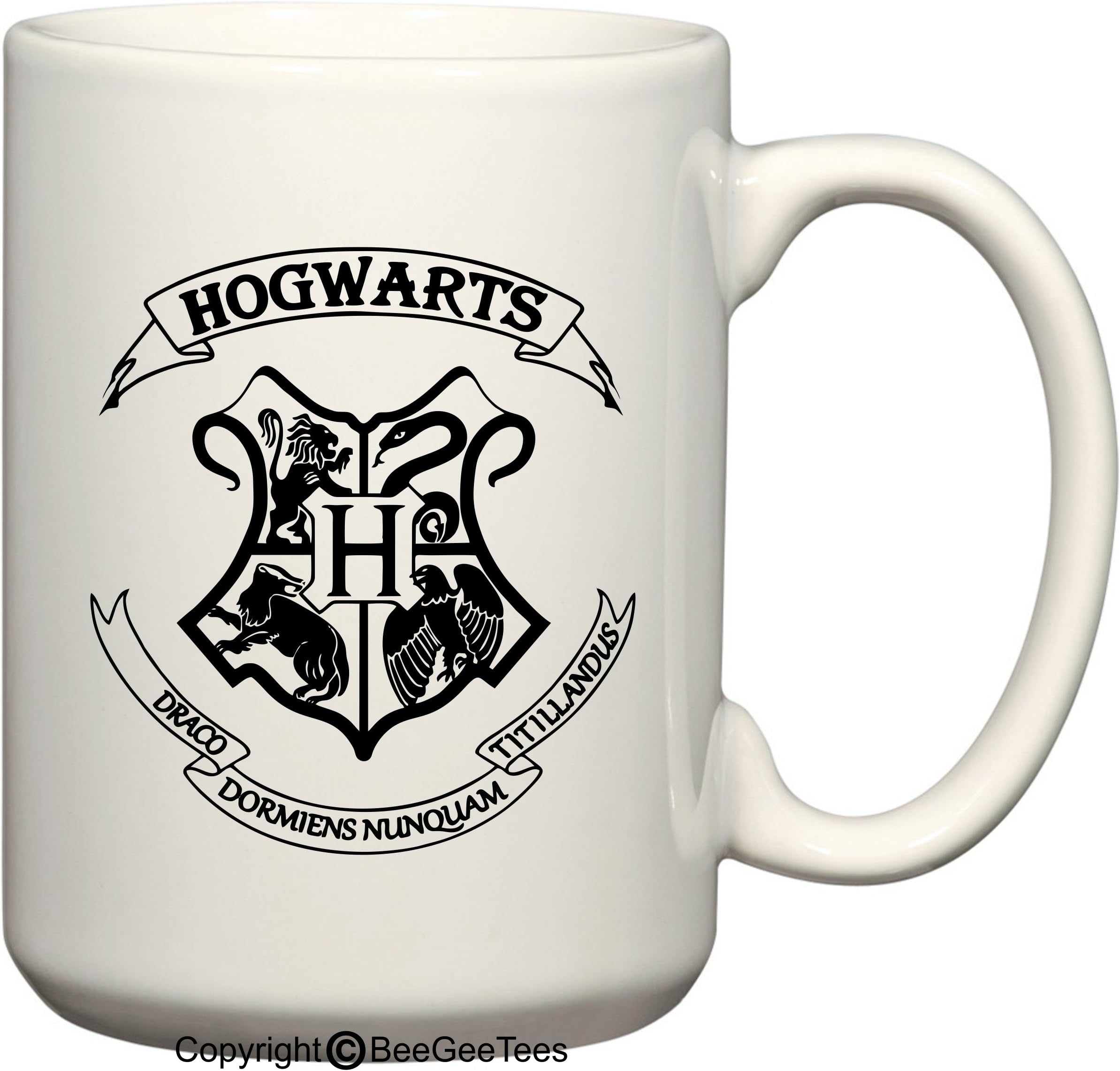 BeeGeeTees Magic School Wizard Coffee or Tea Cup 15 oz Mug for Wizards