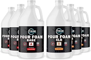 Liquid Urethane Pour Foam Base-2 Part Closed Cell Rigid Pour Foam-4 lb Density-Fast-Acting Formula-Boat Buoyancy, Flotation, Filling, Soundproofing & Insulation-6 Gallon Kit