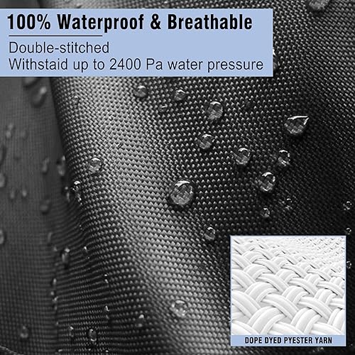 Miniatura 2 de NEVERLAND Funda impermeable para lancha remolcada, resistente al agua, lona de poliéster de grado marino, se adapta a forma de Vcasco V y tri-casco,