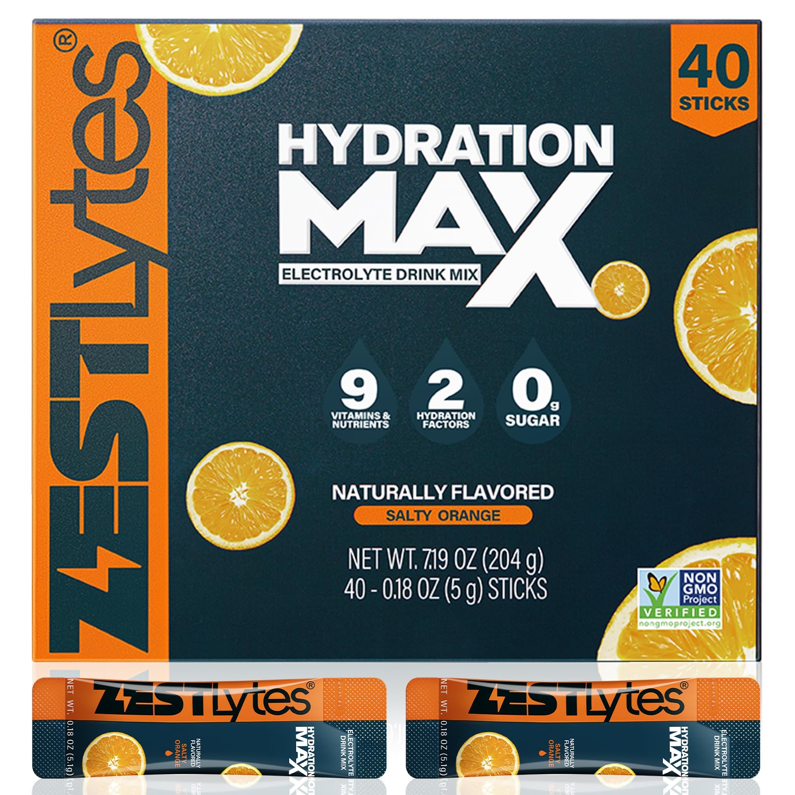 40 Sticks Salty Fruit Sugar Free Electrolyte Hydration Packets High Sodium — Amazon image 10