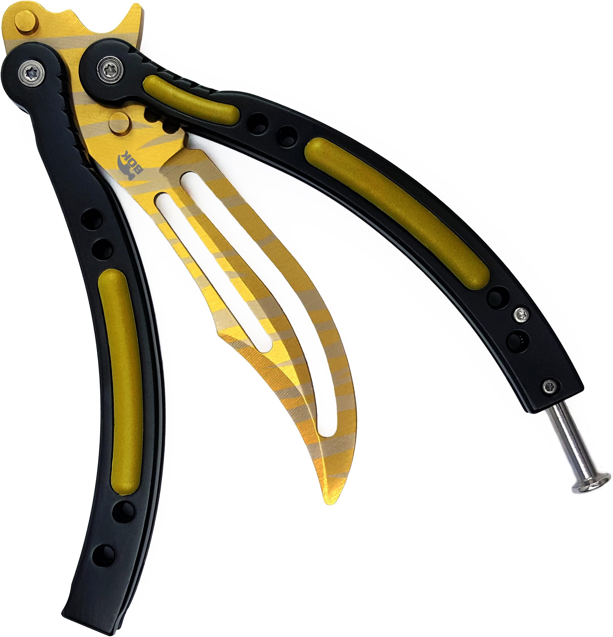 BOKHAMMER - CS GO Balisong Butterfly TIGER TOOTH Trainer Practice Knife