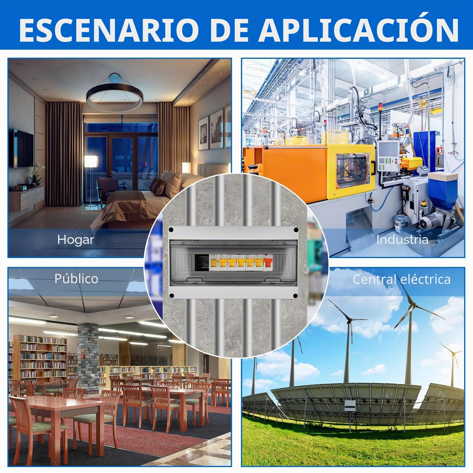 Caja Cuadro Electrico Superficie: Caja Estanca Exterior Electrica, 18 Módulos Caja Distribucion Electrica IP65 a Prueba, para Jardín o Exteriores