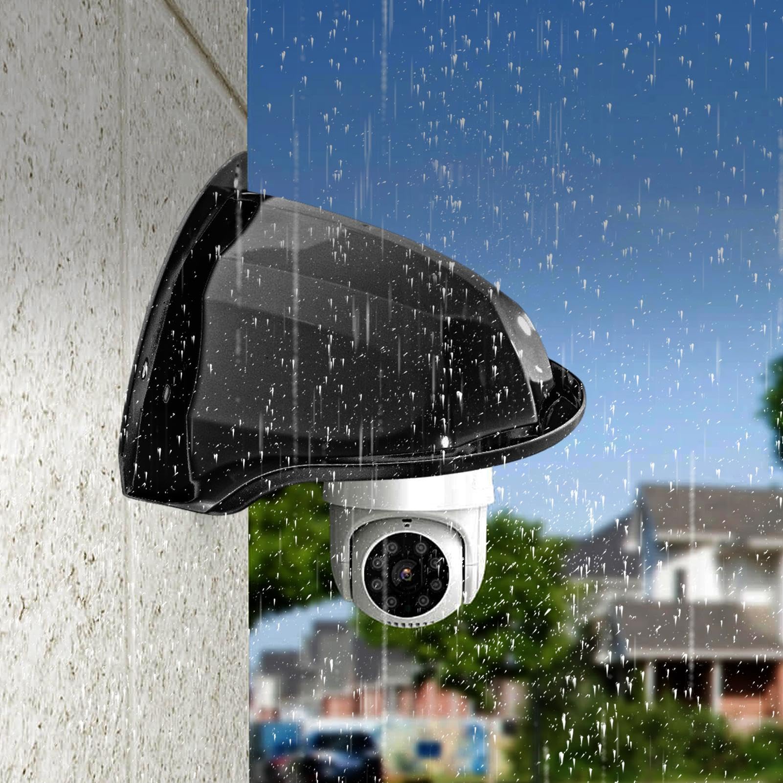 Capot de Protection pour caméra extérieure - Toit de Protection pour caméra de - Résistant aux intempéries - Protection Contre la Pluie et Le Soleil - pour l'extérieur
