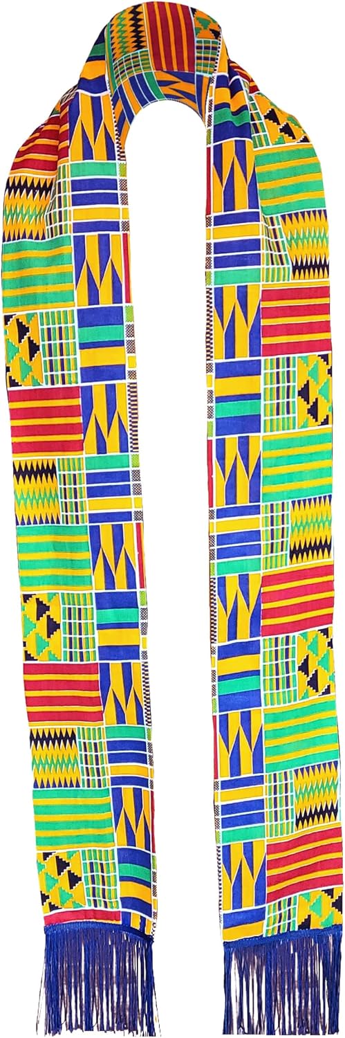 Dupsie's Kente African Print Church Clergy Pastor Choir Stole/Sash with Fringes