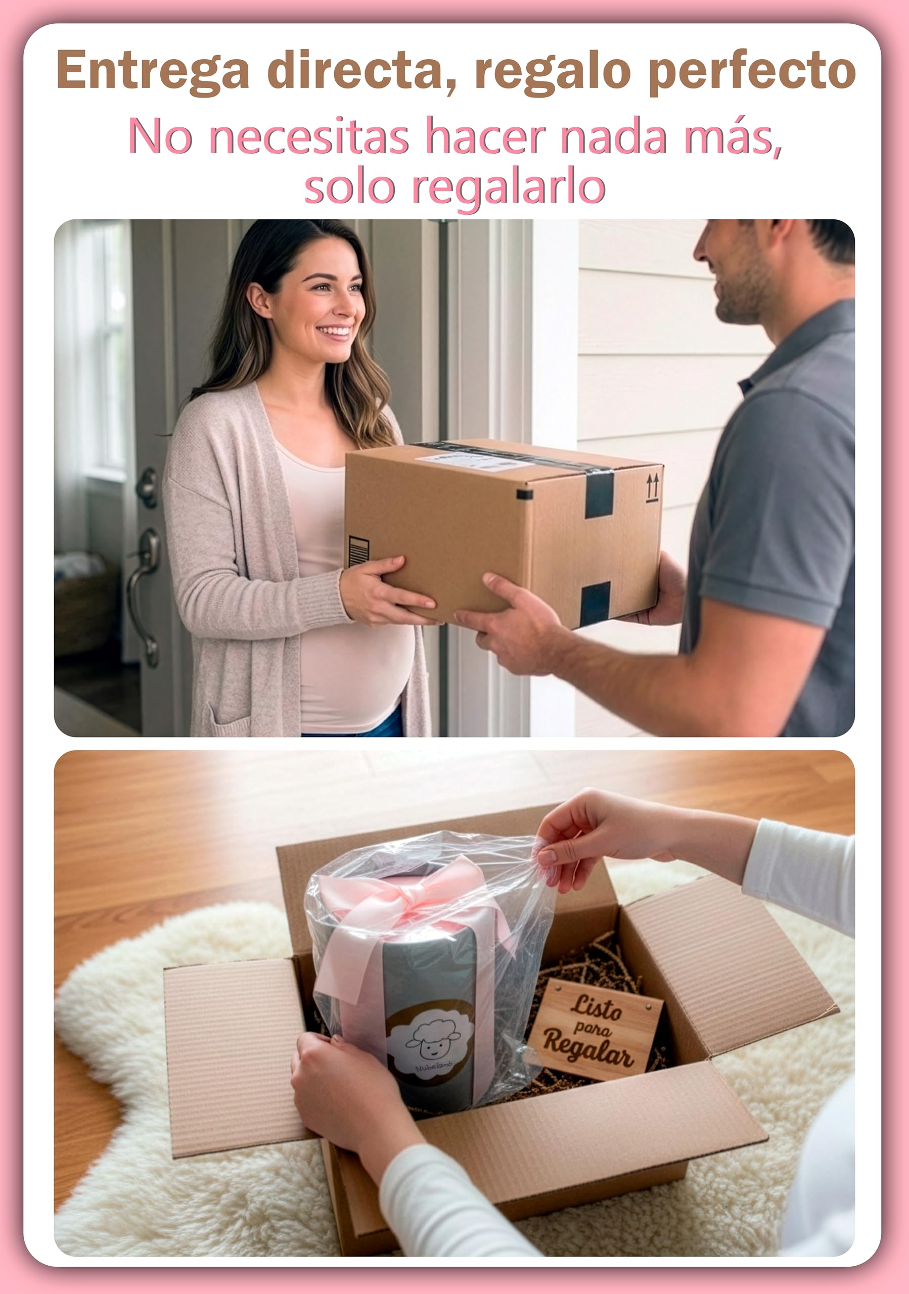 Regalo Bebé Recién Nacida Niña, Canastilla Lista para Regalar | Un regalo completo y elegante, listo para entregar: no necesitas montar ni envolver nada para sorprender a los padres.