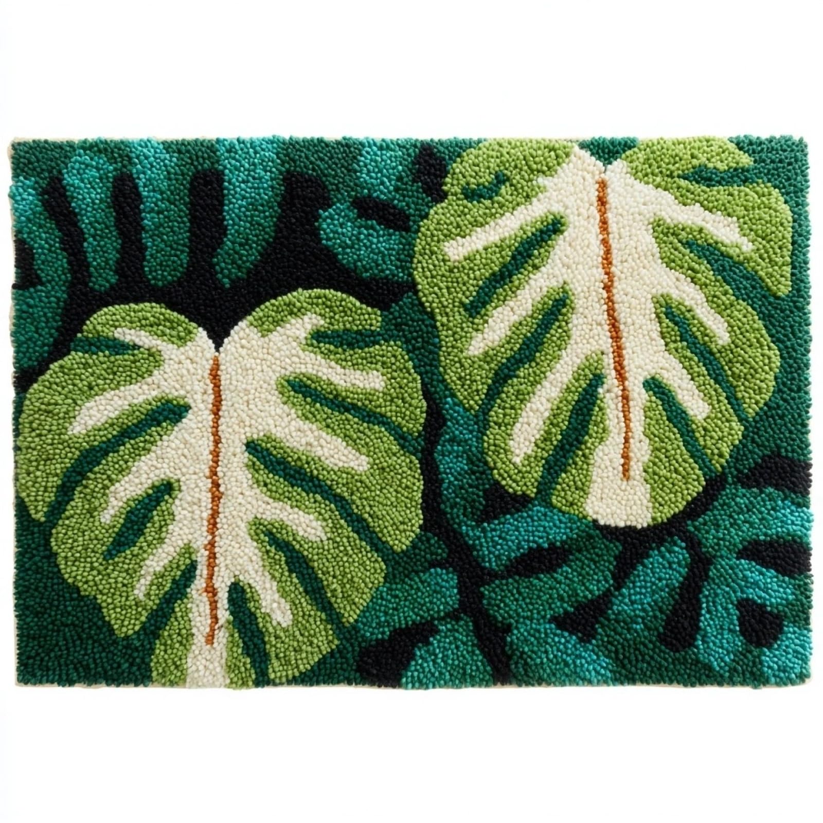 Wallphantom DIY Latch Hook Rug Kit,Banana Leaves