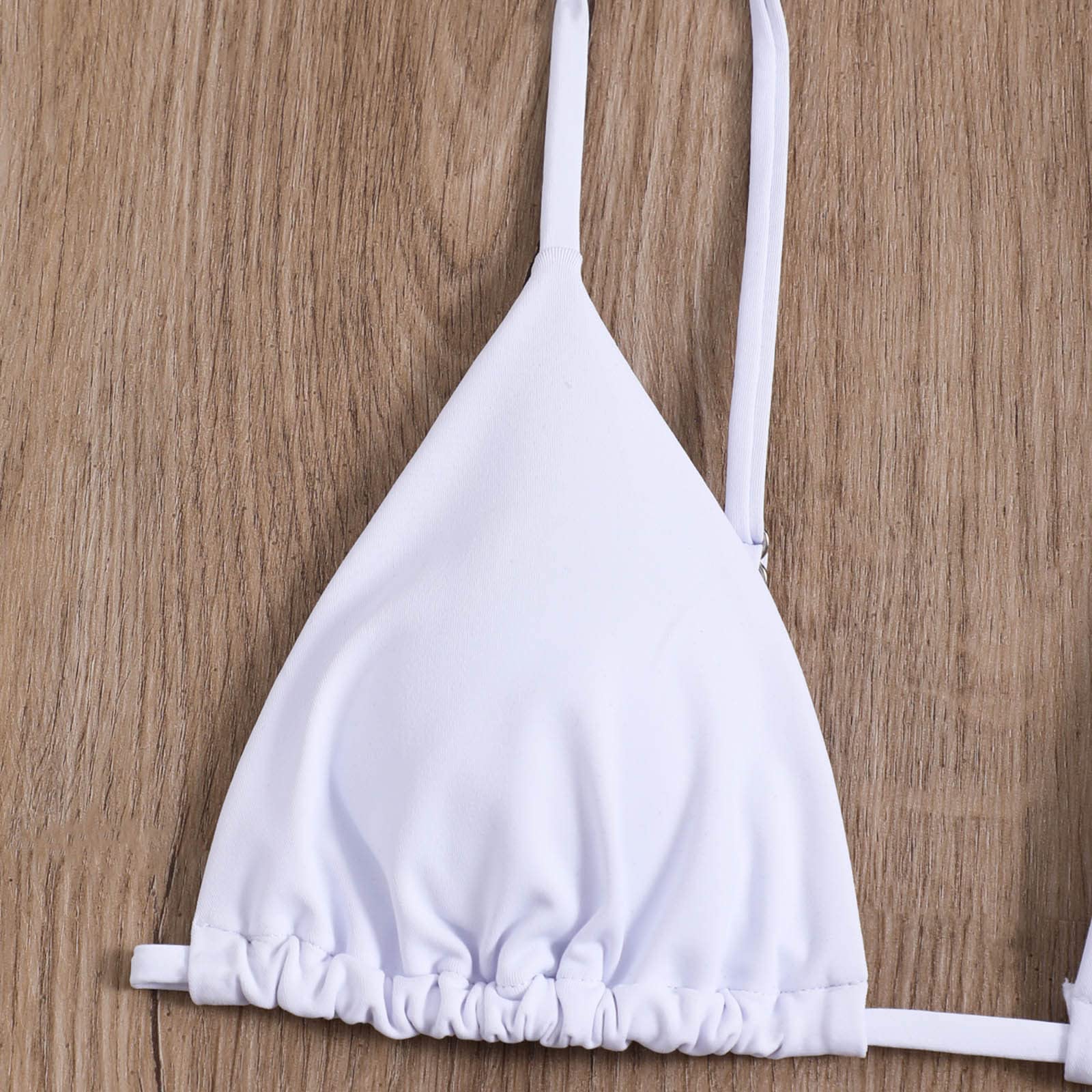 Ensemble bikini 3 pièces bandeau bandeau push-up brésilien maillot de bain Beachwear maillot de bain porter 46, violet, L