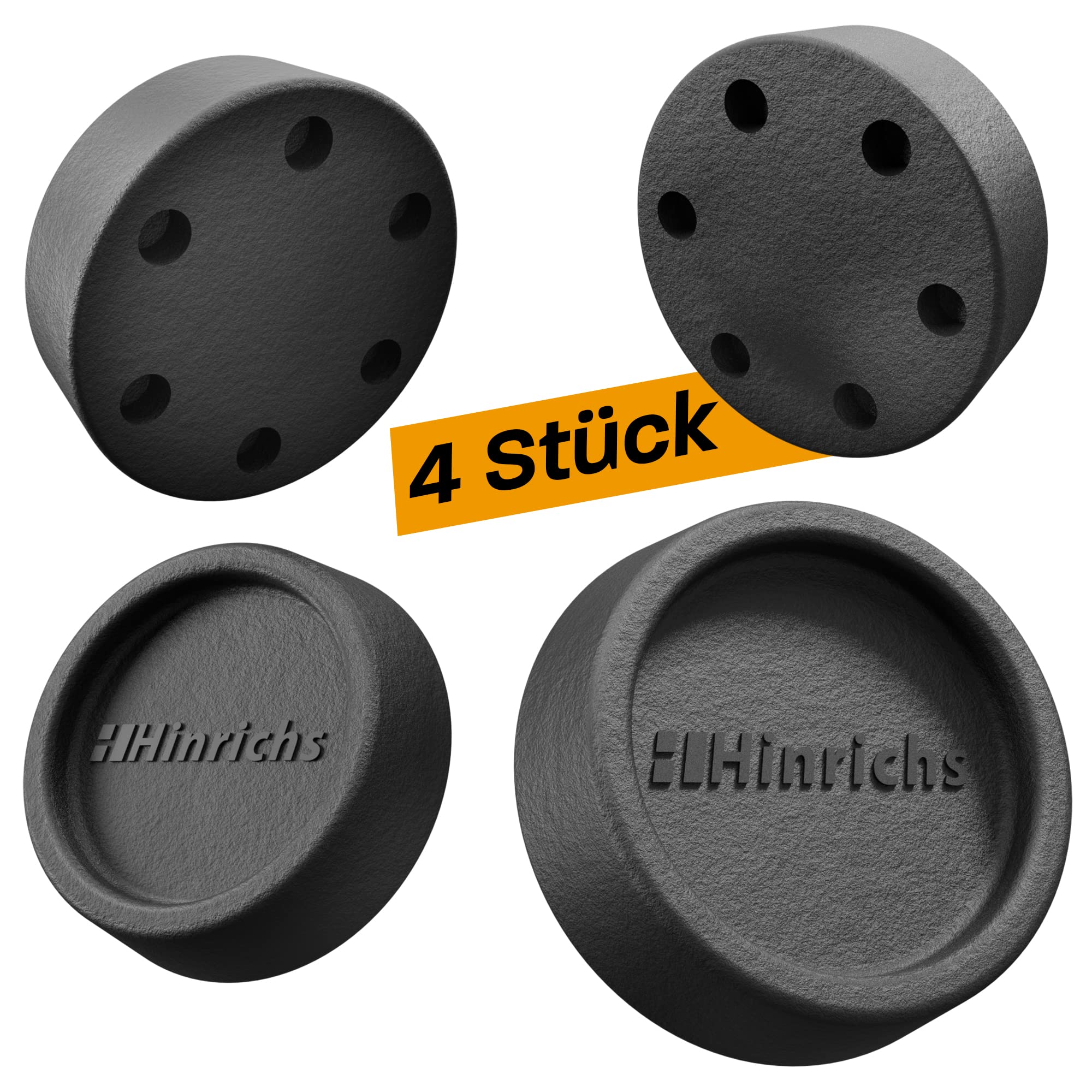 Set 4 Smorzatori Di Vibrazioni Per Lavatrice E Asciugatrice | Piedini In Gomma Antirumore - Foto 8