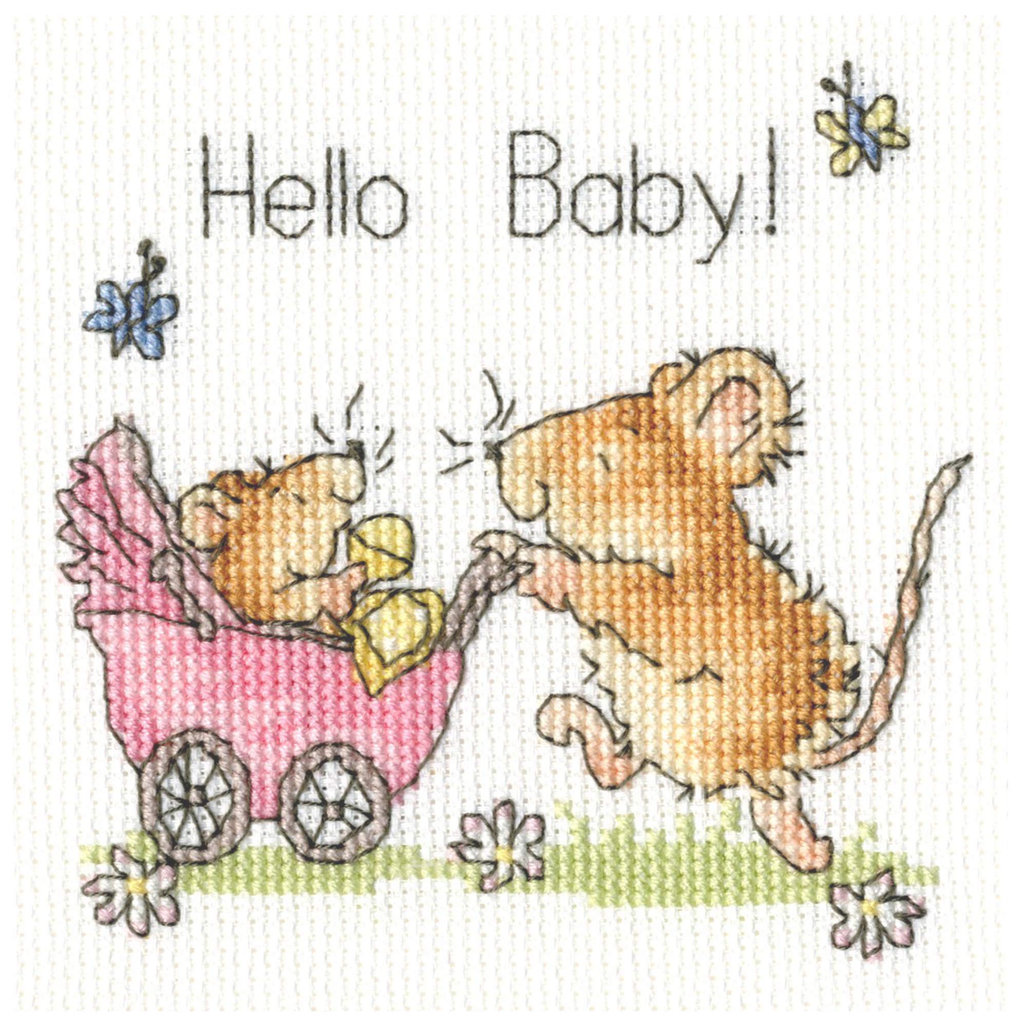 Bothy Threads Hello Baby! Cross Stitch Card Kit