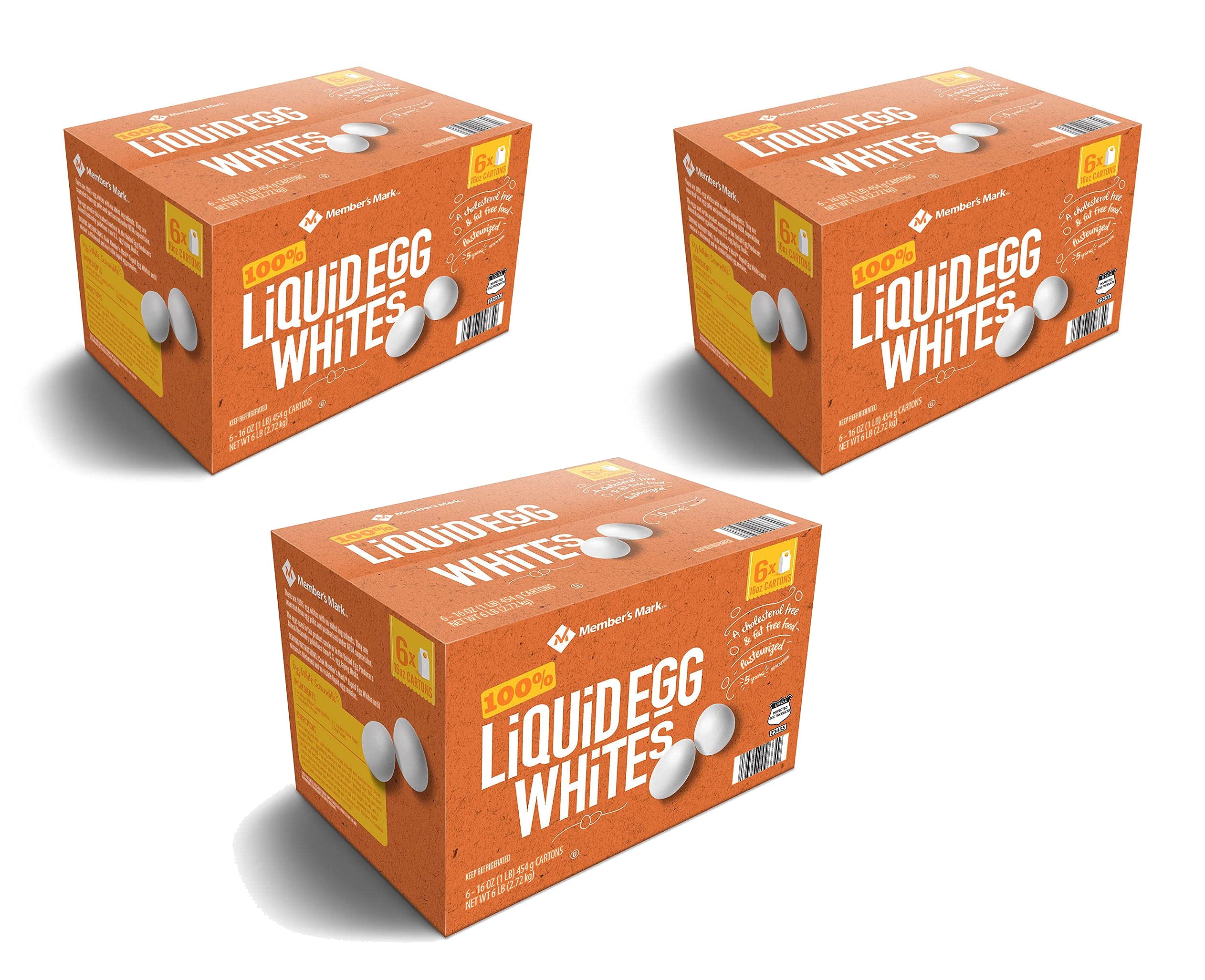 Buy Member's Mark Liquid Egg Whites, 16 oz Cartons 3 Boxes, 18 Total