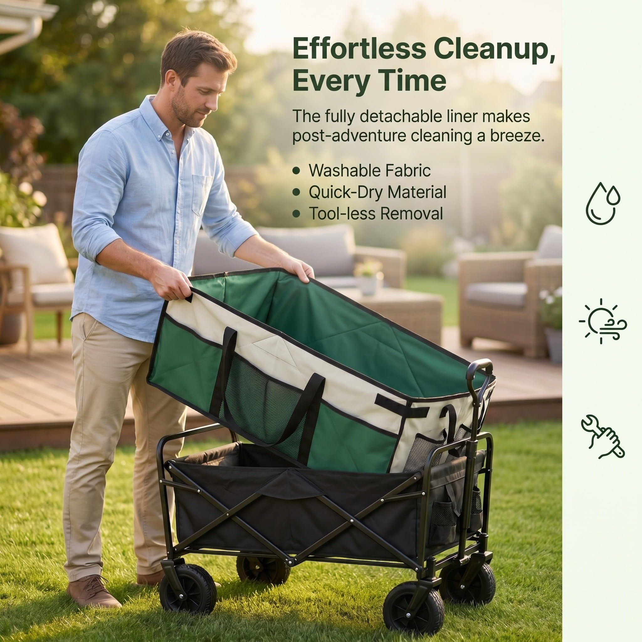 Sosoport Bolsa de Tela Oxford Diseño de Liberación Rápida Desmontable y Plegable Almacenamiento sin Esfuerzo para Carrito de Camping para Aventuras al Aire Libre